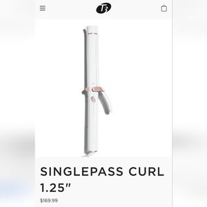 T3 1.25" White and Rose Gold Curling Iron